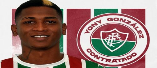Yony Gonzalez pode estrear pelo Flu (Foto: Reprodu&ccedil;&atilde;o/Twitter Oficial do Fluminense F.C.)
