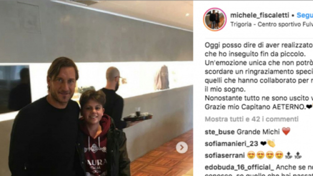 Michele Fiscaletti e Francesco Totti