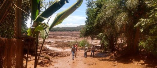 Barragem de Brumadinho se rompe e a lama invade casa da regi&atilde;o (Reprodu&ccedil;&atilde;o/Bombeiros-MG)