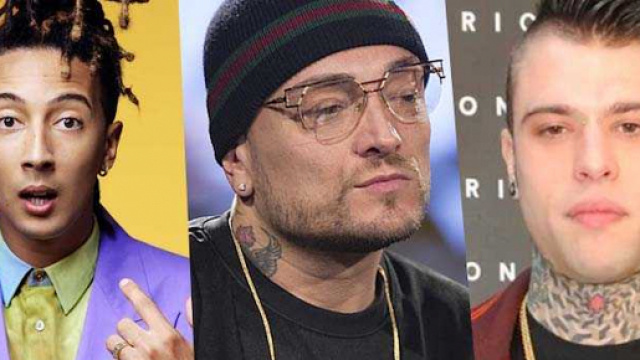 Da sinistra: Ghali, Gu&eacute; Pequeno e Fedez