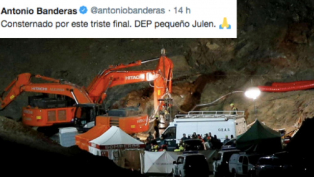 Antonio Banderas su twitter per il piccolo Julen