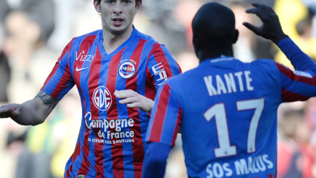 Emiliano Sala e Kant&eacute; ai tempi del Caen.