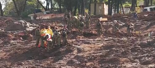 Buscas em Brumadinho (Reprodu&ccedil;&atilde;o TV Globo)