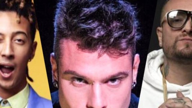 Da sinistra: Ghali, Fedez e Gu&eacute; Pequeno.