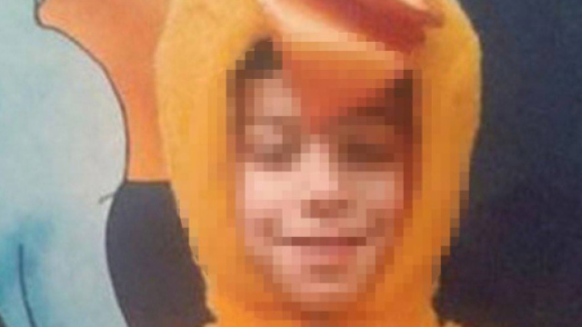 Il piccolo Giuseppe, sette anni.