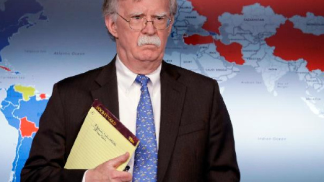 White House not tamping down tensions after Bolton seen holding ... - cnn.com