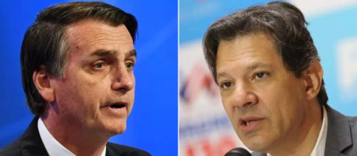 Bolsonaro se irrita com Haddad (Foto- Nelson Almeida/AFP - Ulisses Dumas/Divulga&ccedil;&atilde;o)