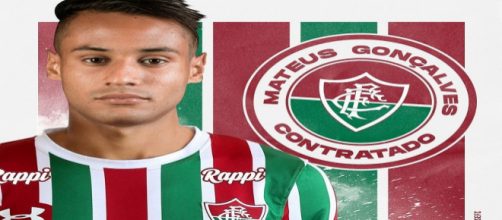 Matheus Gon&ccedil;alves, novo atacante do Fluminense (Foto: Twitter Oficial do FFC)