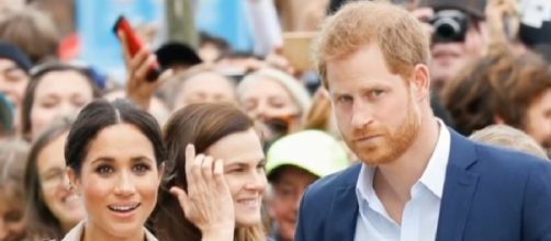 Meghan Markle and Prince Harry. [Image source/NPV News YouTube video]