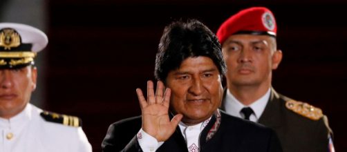 Presidente boliviano Evo Morales en la asunci&oacute;n de Nicol&aacute;s Maduro.