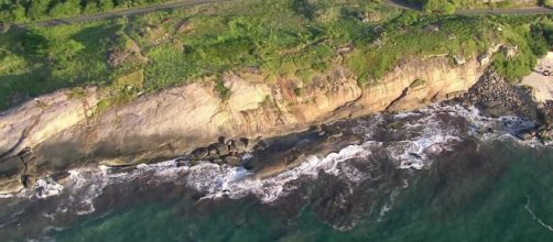 Casal morre arrastado por onda no fim da Praia da Macumba - Foto/Reprodu&ccedil;&atilde;o/TVGlobo