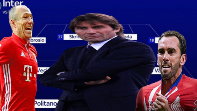 L'Inter con Robben e Diego Godin