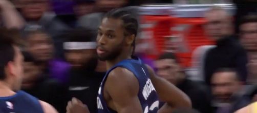 Minnesota's Andrew Wiggins scored 40 points in a win over OKC on Tuesday (Jan. 8). - [NBA / YouTube screencap]