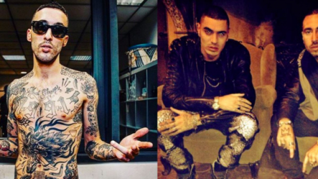 Jamil a sinistra, Marracash e Luch&eacute; a destra.