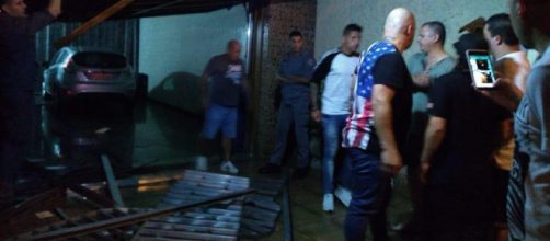 Jogador deixa o local do acidente. (Reprodu&ccedil;&atilde;o/ Arquivo Pessoal)