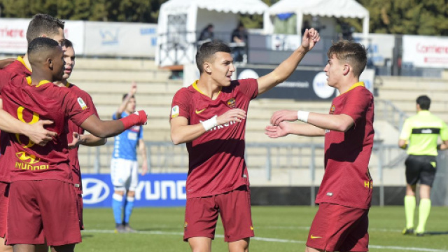 I giovani del settore Primavera della Roma.