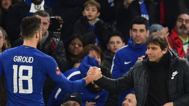 Conte assieme a Giroud ai tempi del Chelsea