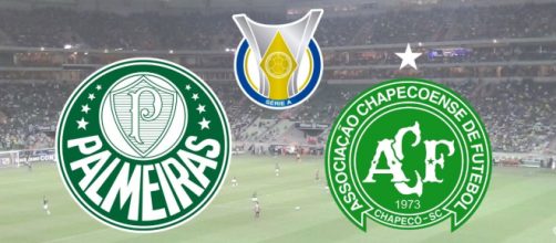 Palmeiras x Chapecoense: transmiss&atilde;o ao vivo. (Fotomontagem)