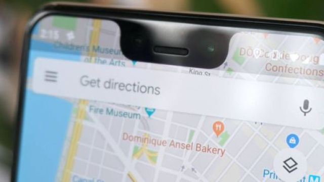Il layout di Google Maps su iPhone