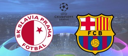 Slavia Praga x Barcelona ter&aacute; transmiss&atilde;o ao vivo e exclusiva na internet. (Fotomontagem)