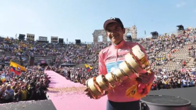 Richard Carapaz, vincitore dell'ultimo Giro d'Italia