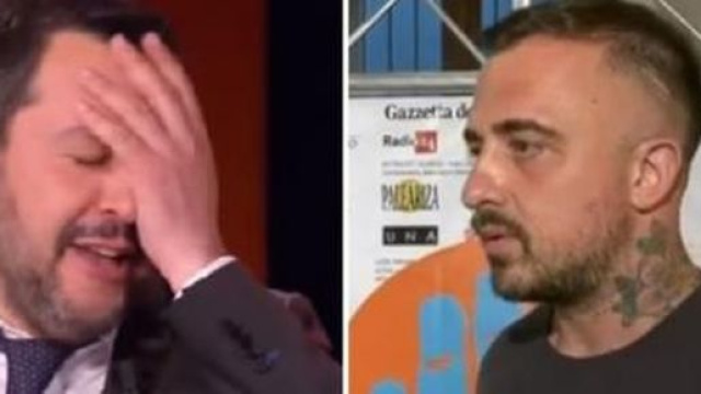 Il leader della Lega Matteo Salvini e Chef Rubio.
