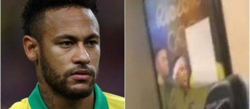 Neymar cobre rosto do cunhado em quadro de casa. (Arquivo Blasting News)