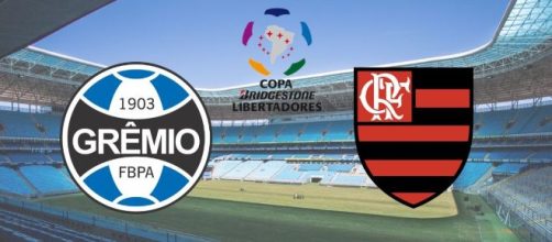 Gr&ecirc;mio 1x1 Flamengo: decis&atilde;o fica para o Maracan&atilde;. (Fotomontagem)