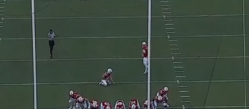 Lane McCallum got the win for Nebraska football. [Image via Big Ten Network/YouTube]