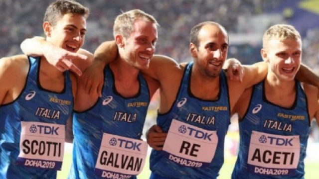 Gli azzurri della 4x400 in finale dei Mondiali a Doha