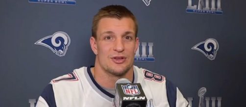 The sudden retirement of Rob Gronkowski left the Patriots shallow at their tight end spot. [Image Source: New England Patriots/YouTube]