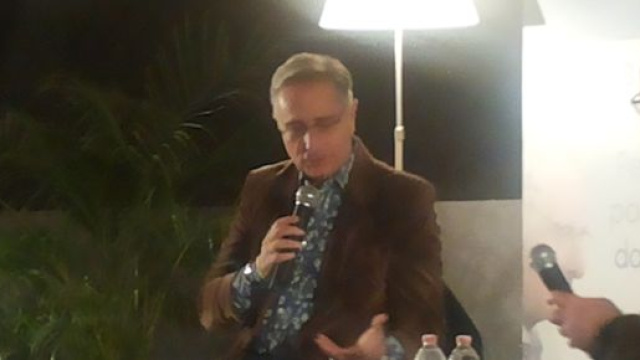 Paolo Bonolis al cinema 'Rouge et Noir' di Palermo