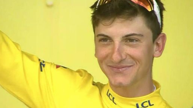 Giulio Ciccone in maglia gialla al Tour de France
