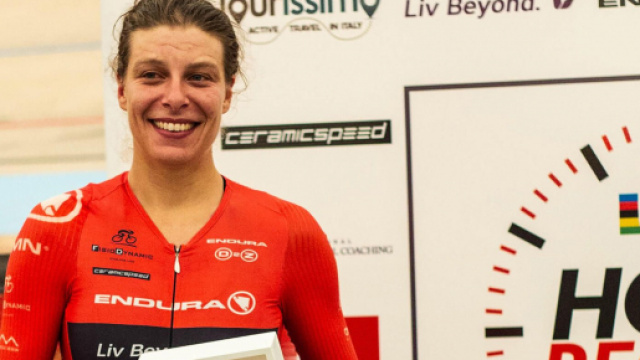 La primatista dell'ora Vittoria Bussi