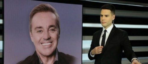 Muito emocionado, Luiz Bacci desabafa sobre morte de Gugu: ''Domingo nunca mais ser&aacute; igual''. (Reprodu&ccedil;&atilde;o/RecordTV)