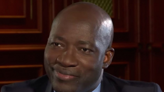 Charles Bl&eacute; Goud&eacute;, Pr&eacute;sident du Cojep. Credit: Capture d'&eacute;cran/ TV5Monde