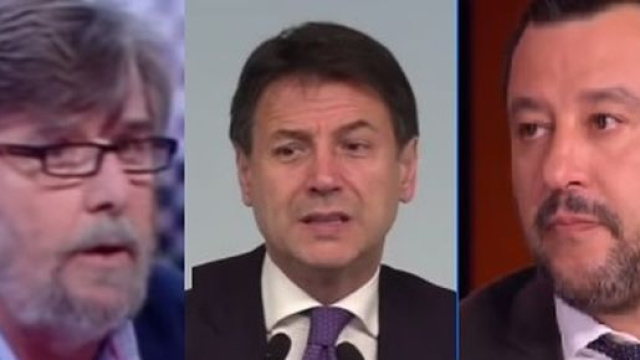 Piero Sansonetti, Giuseppe Conte e Matteo Salvini.