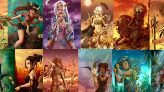 Una rappresentazione dei dodici segni dello zodiaco