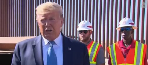 President Donald Trump tours Border Wall: &lsquo;Now we have a world class security system.' [Image source/NBC News YouTube video]