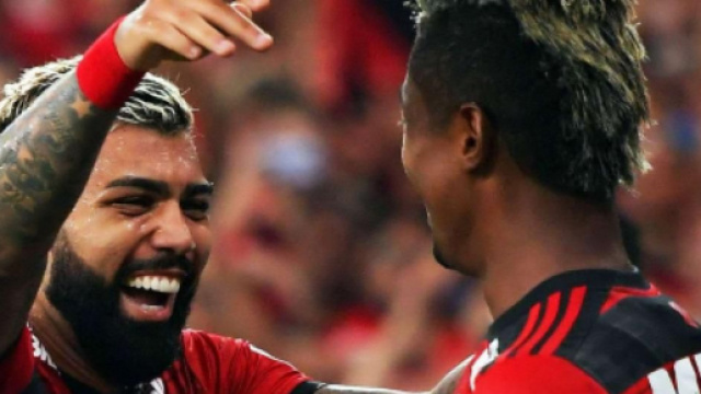 Flamengo, l'esultanza di Gabriel Barbosa dopo un gol: una scena frequente in questa stagione