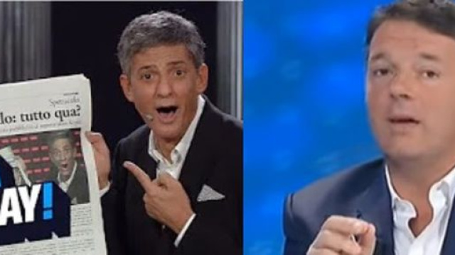 Rosario Fiorello e Matteo Renzi.
