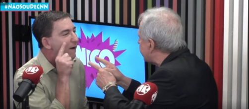 Augusto Nunes e Gleen Greenwald discutindo. (Reprodu&ccedil;&atilde;o/Youtube)