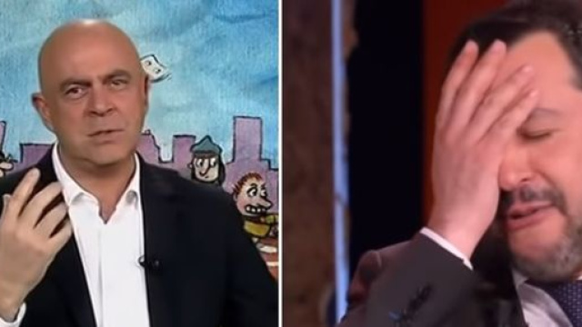 Maurizio Crozza e Matteo Salvini.