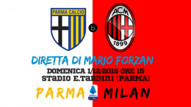 Serie A: Giornata 14: Parma - Milan in diretta alle 15