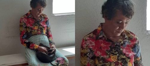 Suspeito estava maquiado e usava saia longa. (Divulga&ccedil;&atilde;o/PM)