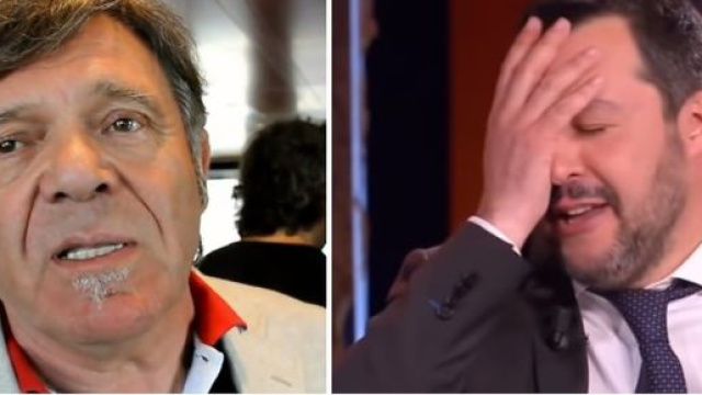 Beppe Carletti, leader dei Nomadi e Matteo Salvini.
