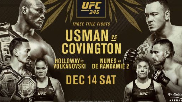UFC 245 domenica 15 dicembre su DAZN