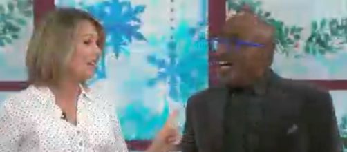 Dylan Dreyer of "Today" tries hard to win Al Roker over with her lime Jello holiday side dish. [Image source: TODAY-YouTube]