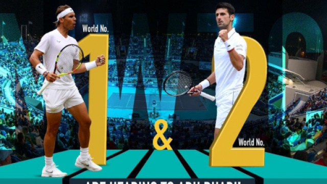 Rafa Nadal e Nole Djokovic grandi protagonisti del torneo-esibizione di Abu Dhabi.