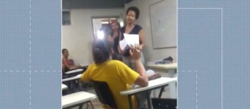 Professora da UFRB denuncia ter sido v&iacute;tima de racismo por parte de um aluno. (Reprodu&ccedil;&atilde;o/TV Bahia)